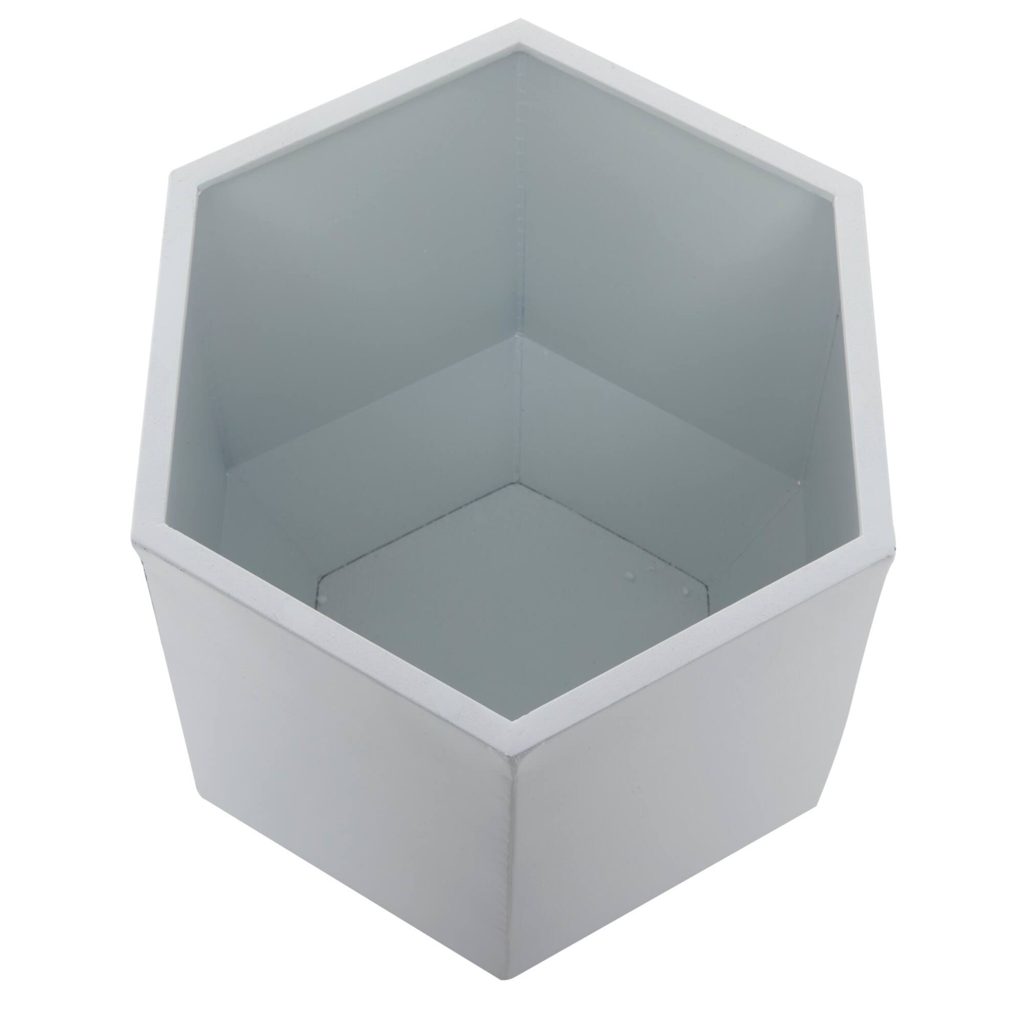 White Modern Planter, Set of 3" 20", 16", 10"